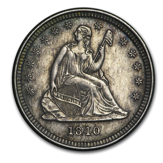1840-O Liberty Seated Quarter AU 1840-O Liberty Seated Quarter AU
